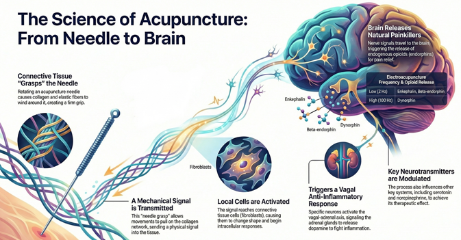 What happens with acupuncture